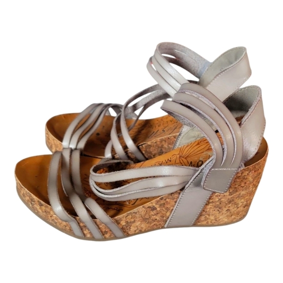 Blowfish Malibu Women's Taupe Strappy Wedge Cork Sandals Sz 7 1/2 - Picture 5 of 9